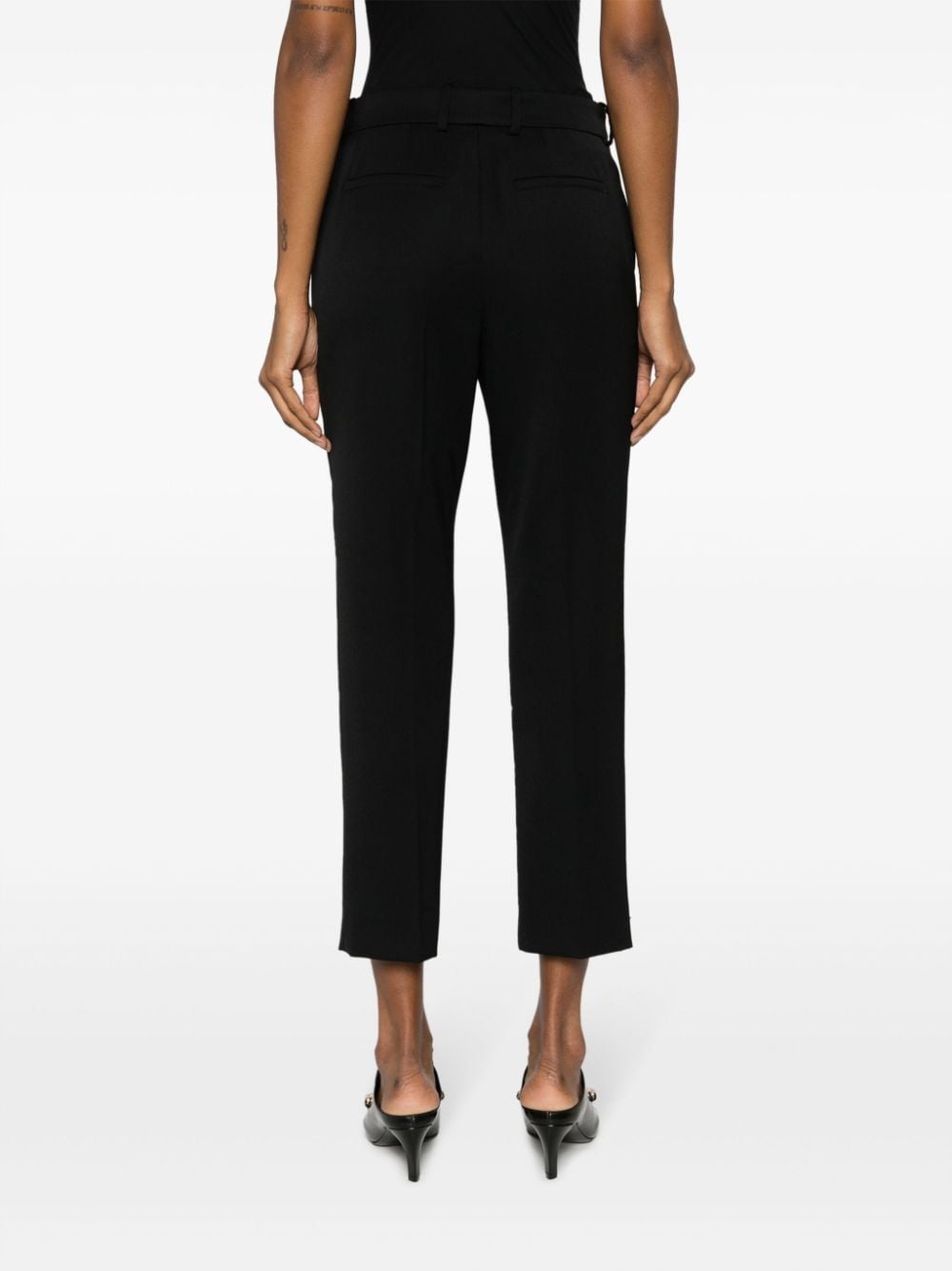 tapered-leg tailored wool trousers - 4