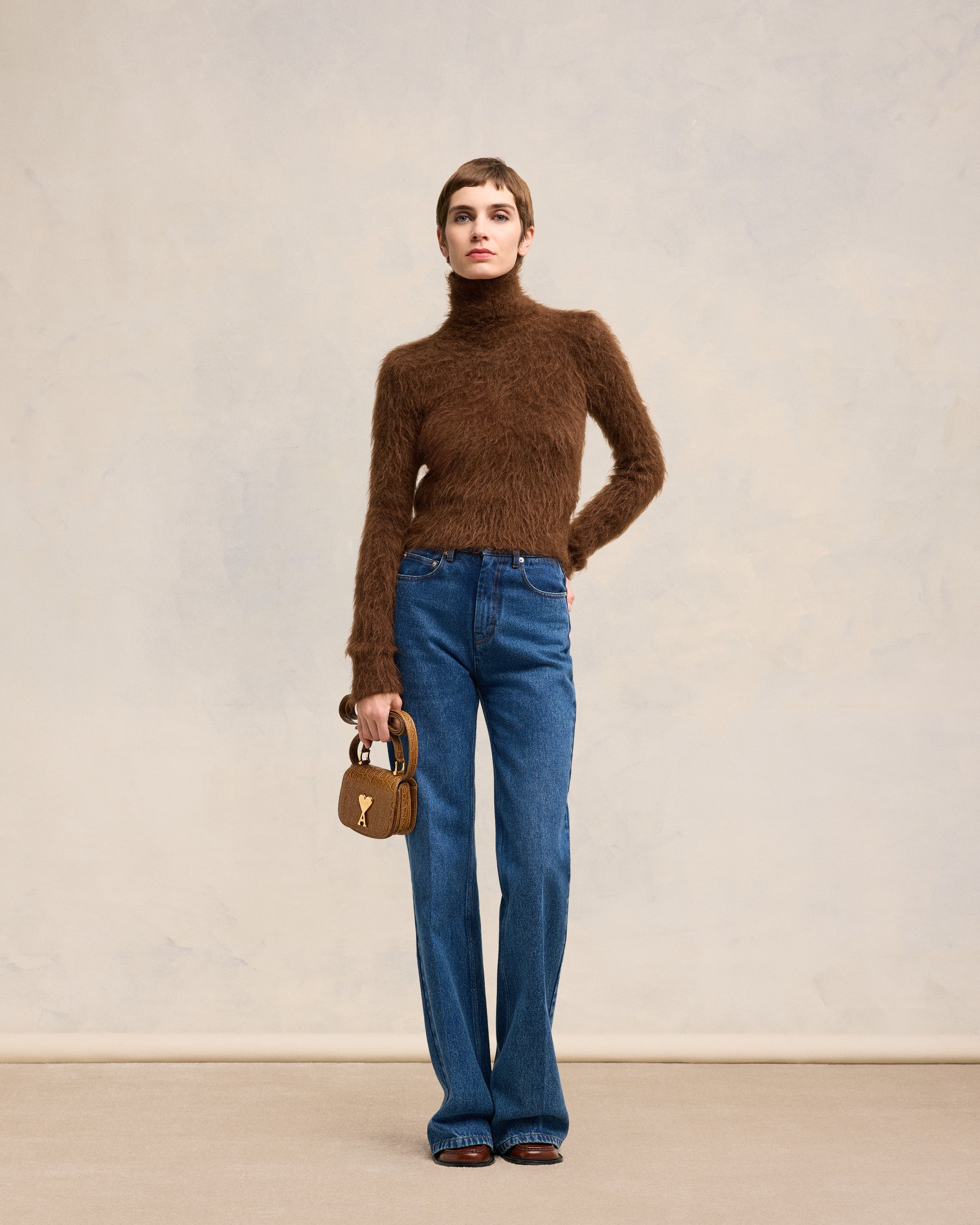 ALPACA MOHAIR BRUSHED SWEATER - 2