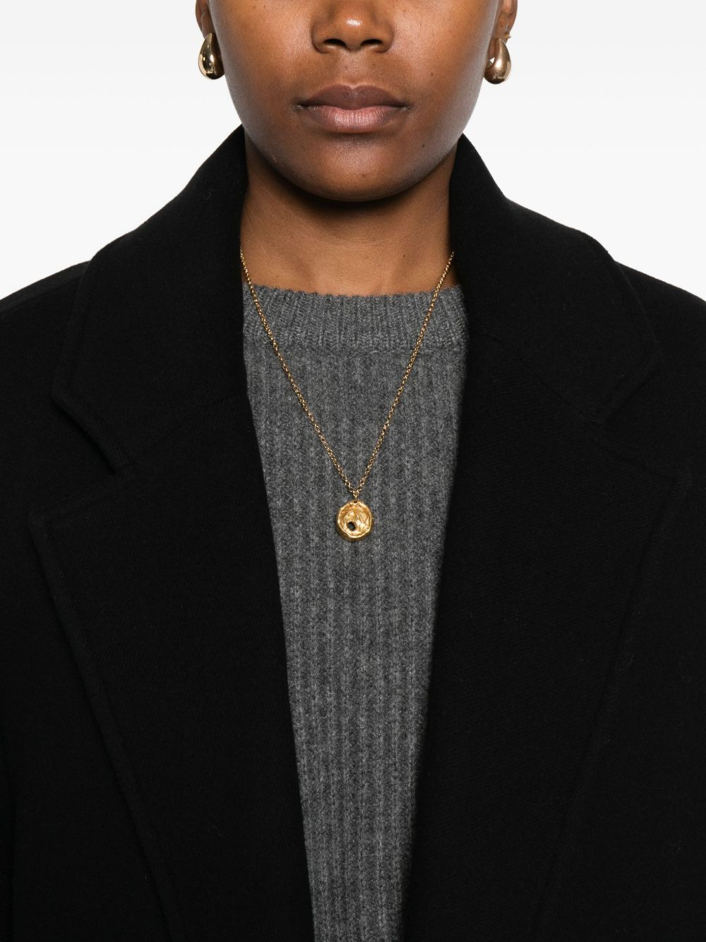 notched-lapel raw-edge jacket - 5