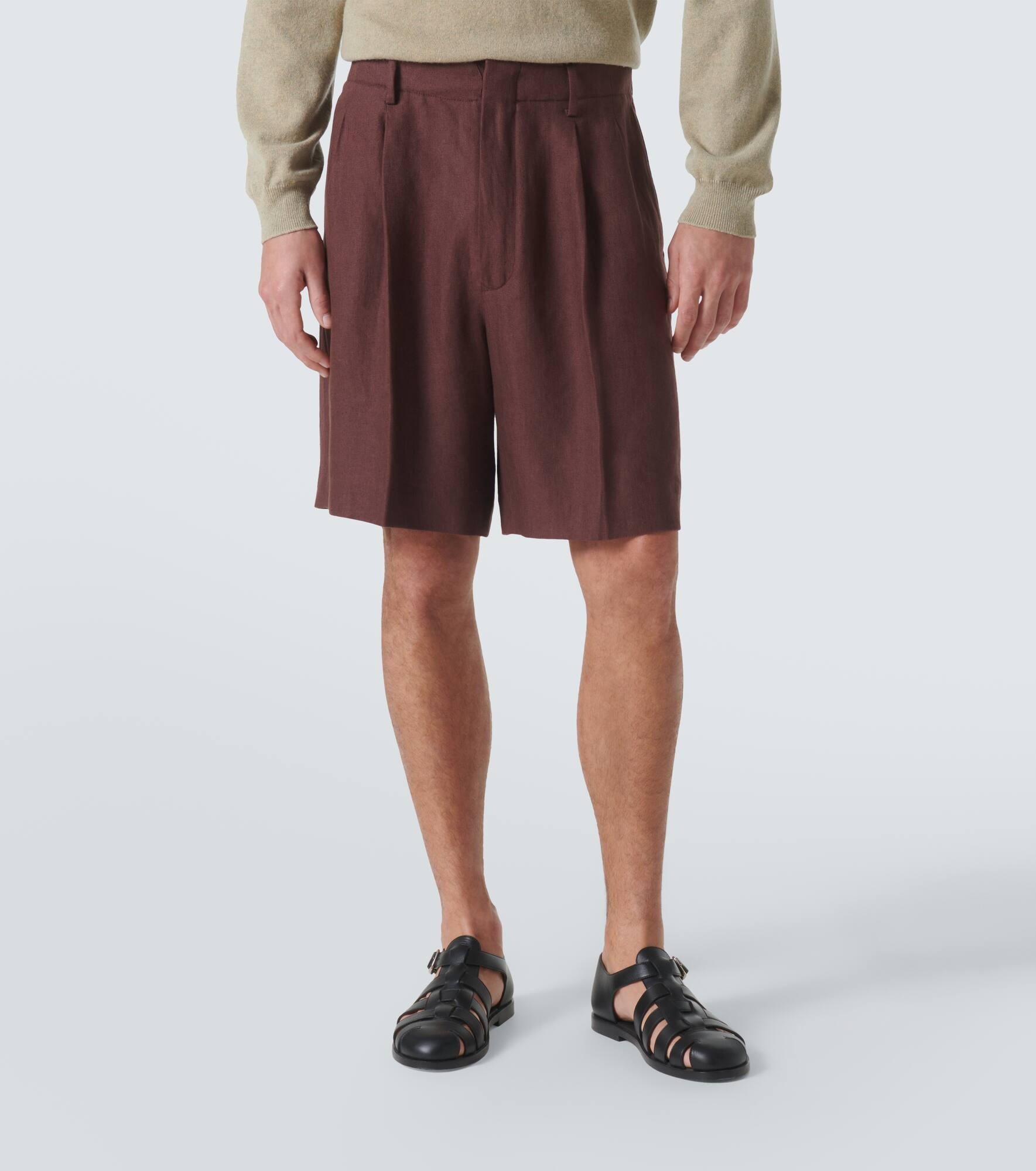 Joetsu flax Bermuda shorts - 3