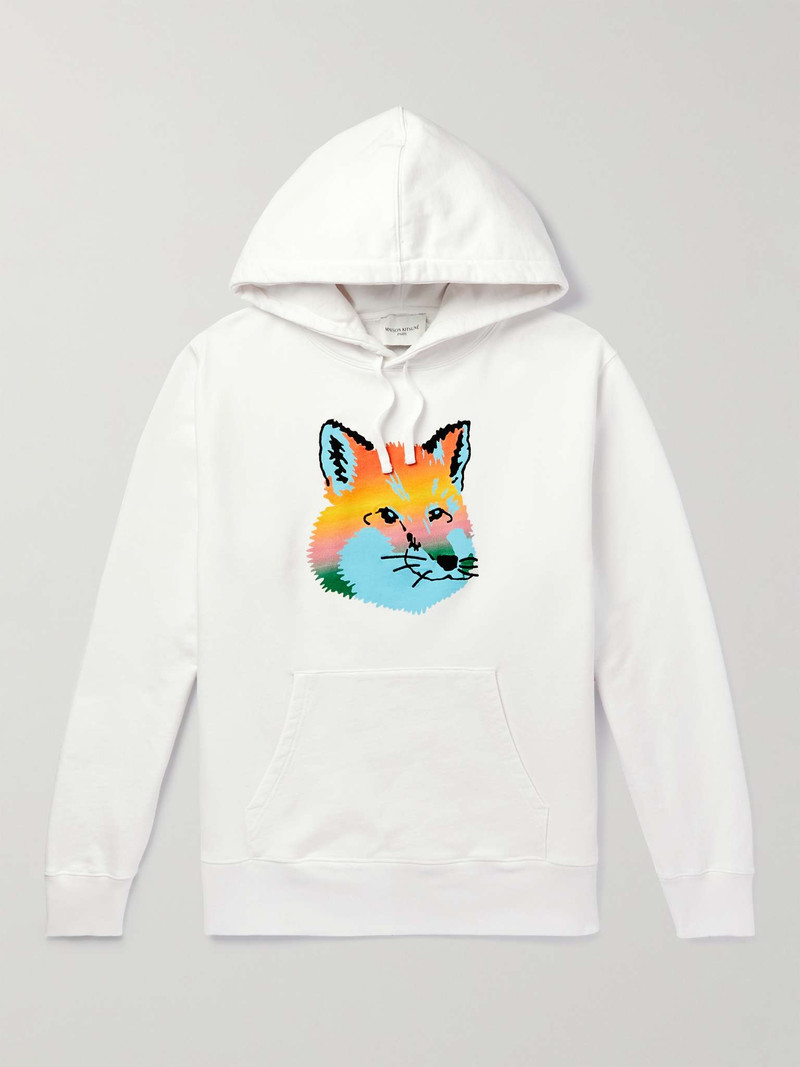 Printed Cotton-Fleece Hoodie 1