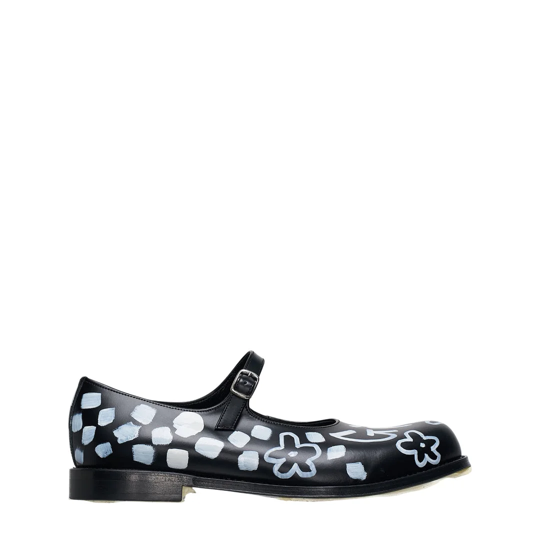 Graffiti Painted Mary Jane Flats - 1