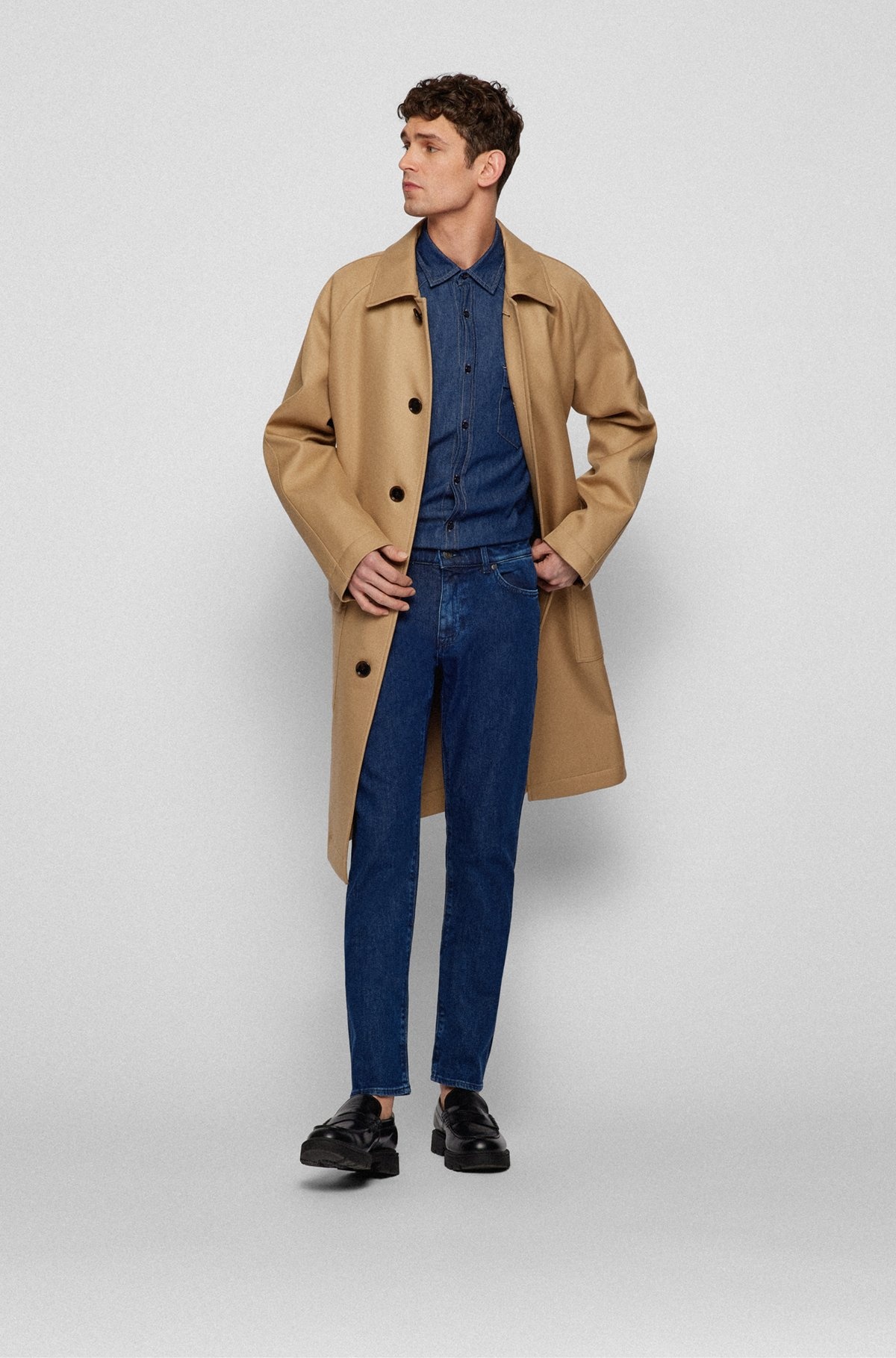 REGULAR-FIT JEANS IN BLUE COMFORT-STRETCH DENIM - 3