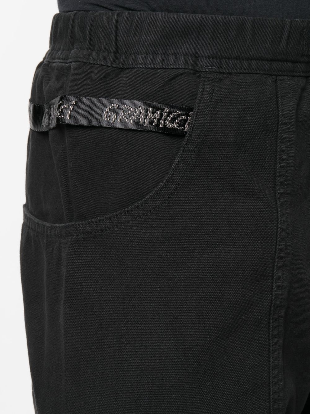 logo-patch straight-leg trousers - 5
