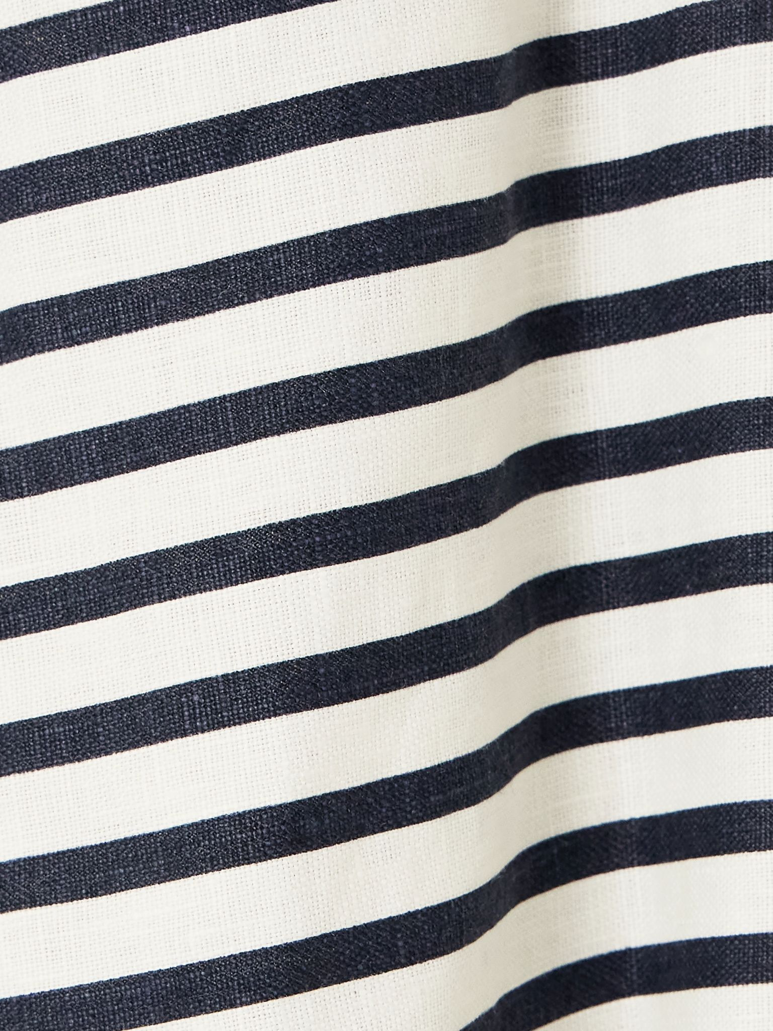Julia open-back striped linen mini dress Navy - 5