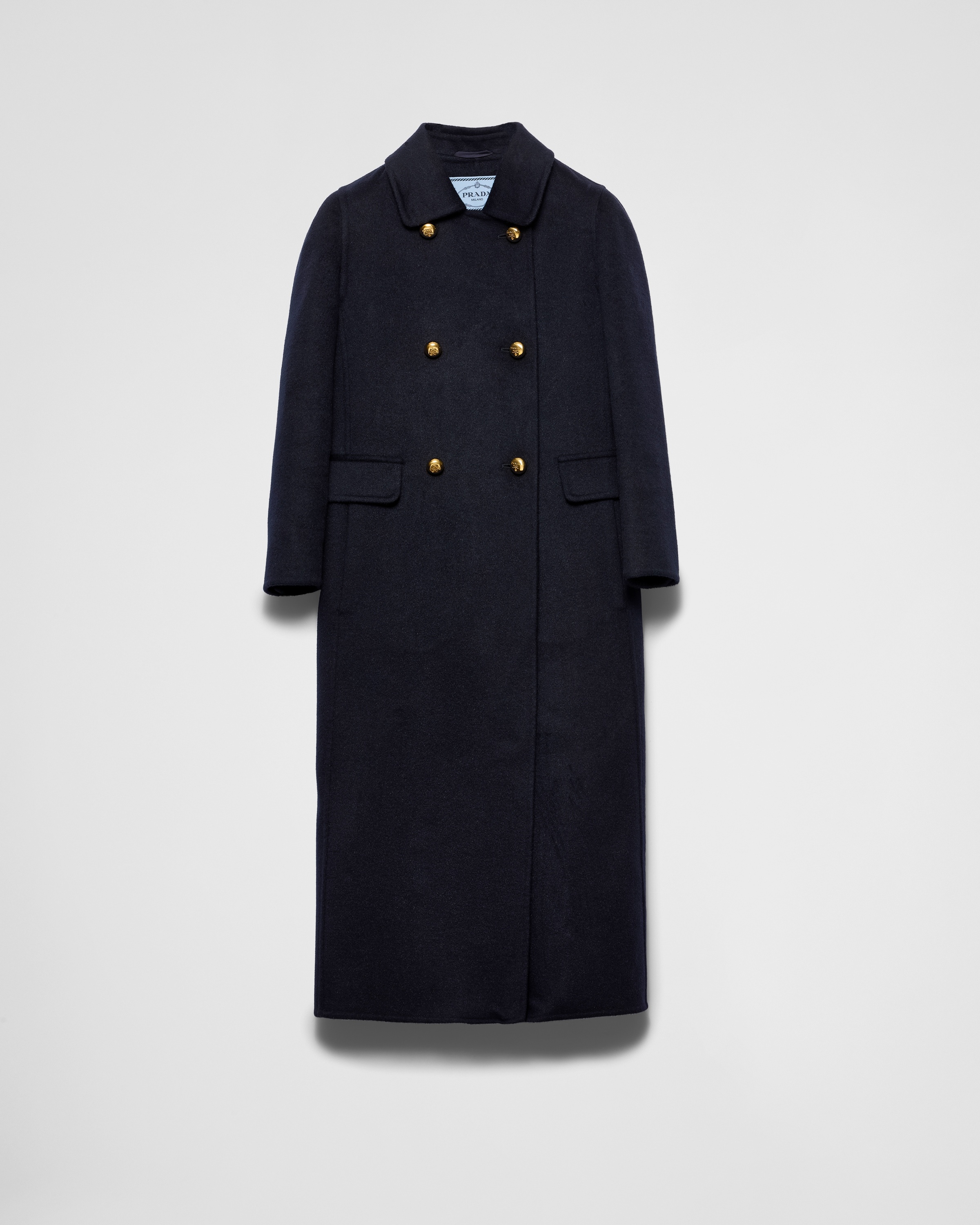 Double-breasted cashgora coat - 1