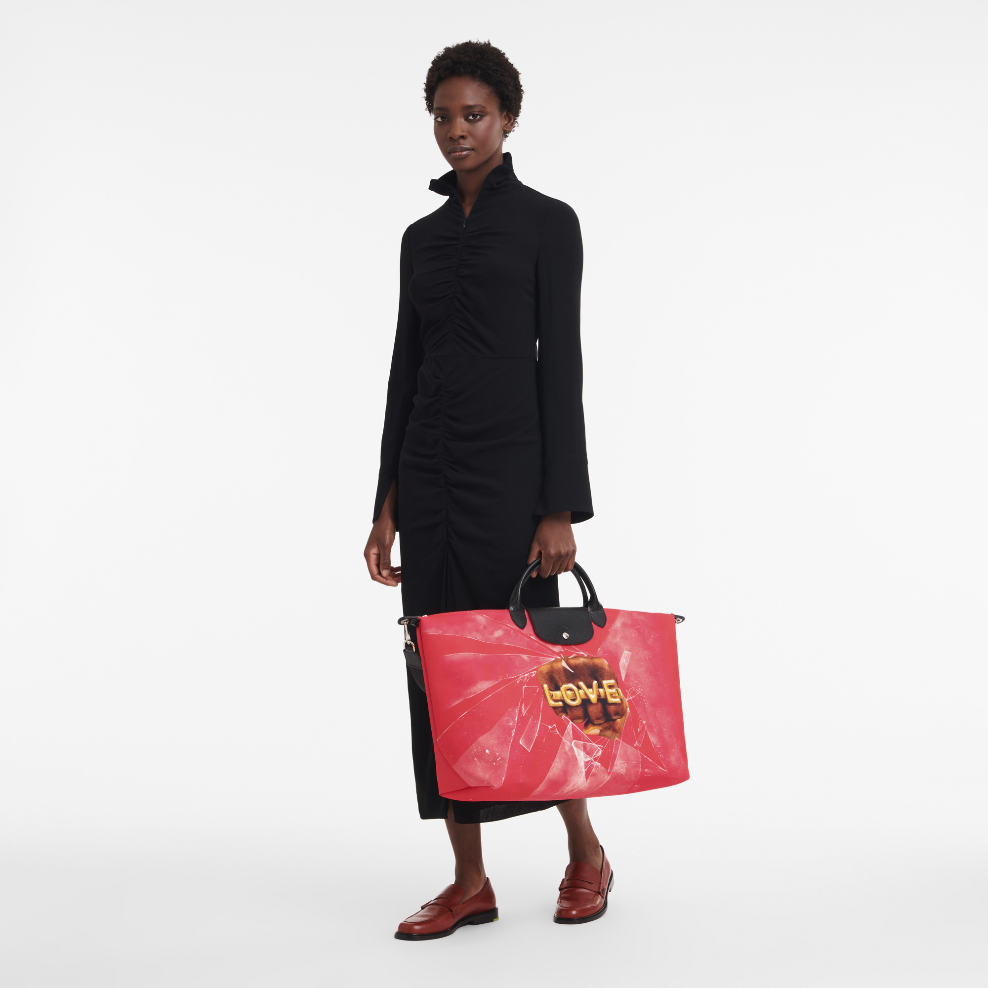 Longchamp x ToiletPaper S Travel bag Red - Canvas - 6