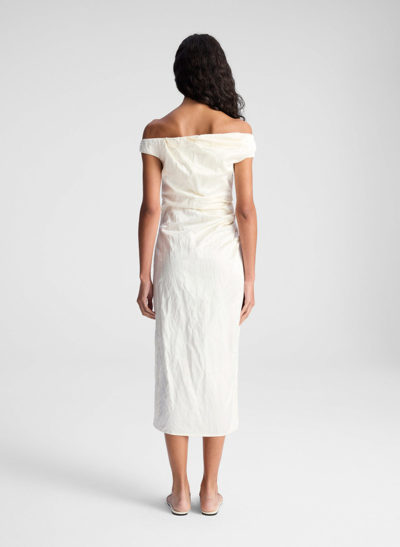 Camille Off Shoulder Satin Dress 6