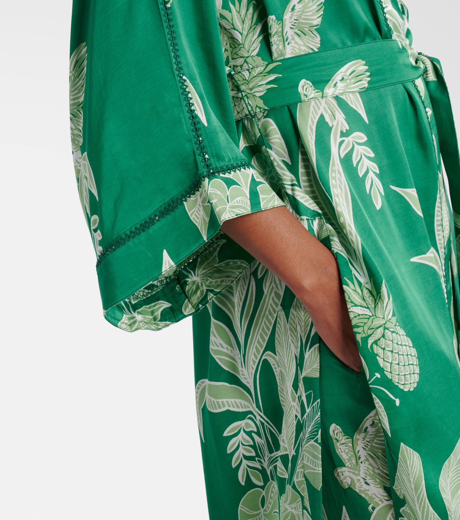 Erica floral satin kaftan - 5