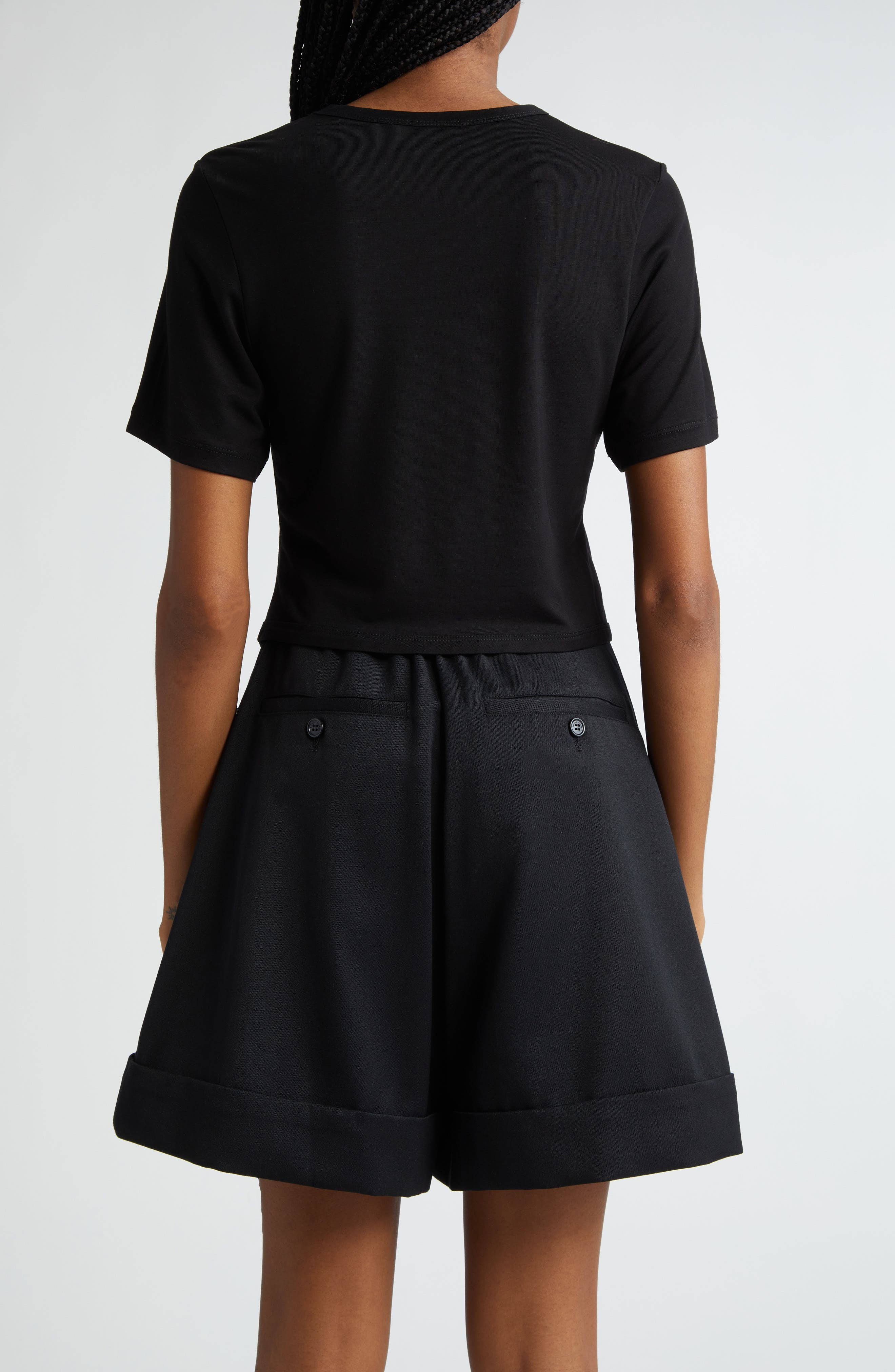 Simone Rocha Easy Bow Tails Cotton T-Shirt in Black at Nordstrom - 3