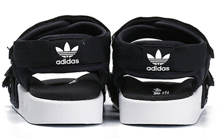 (WMNS) adidas Adilette Sandal Beach Sports White Sandals 'Black White' S75382 - 4