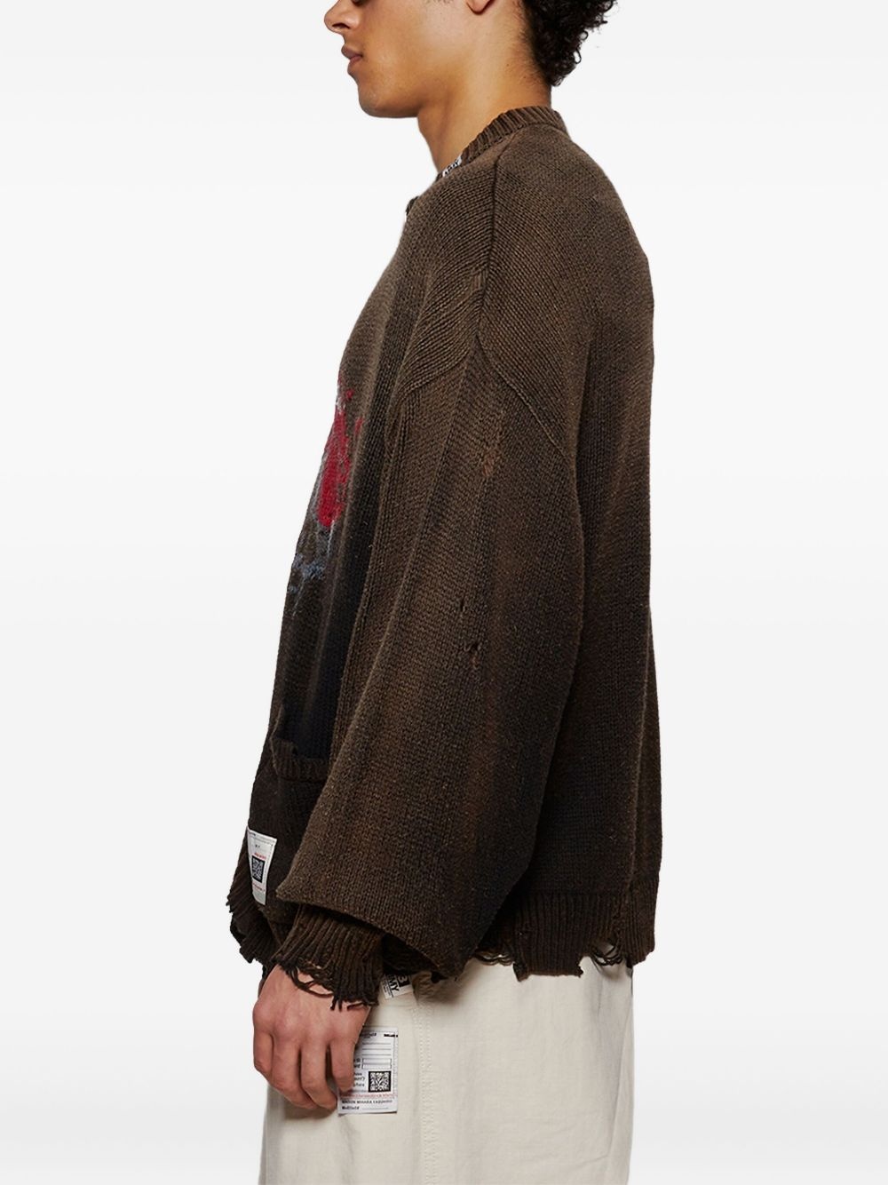 Car distresses cardigan - 4