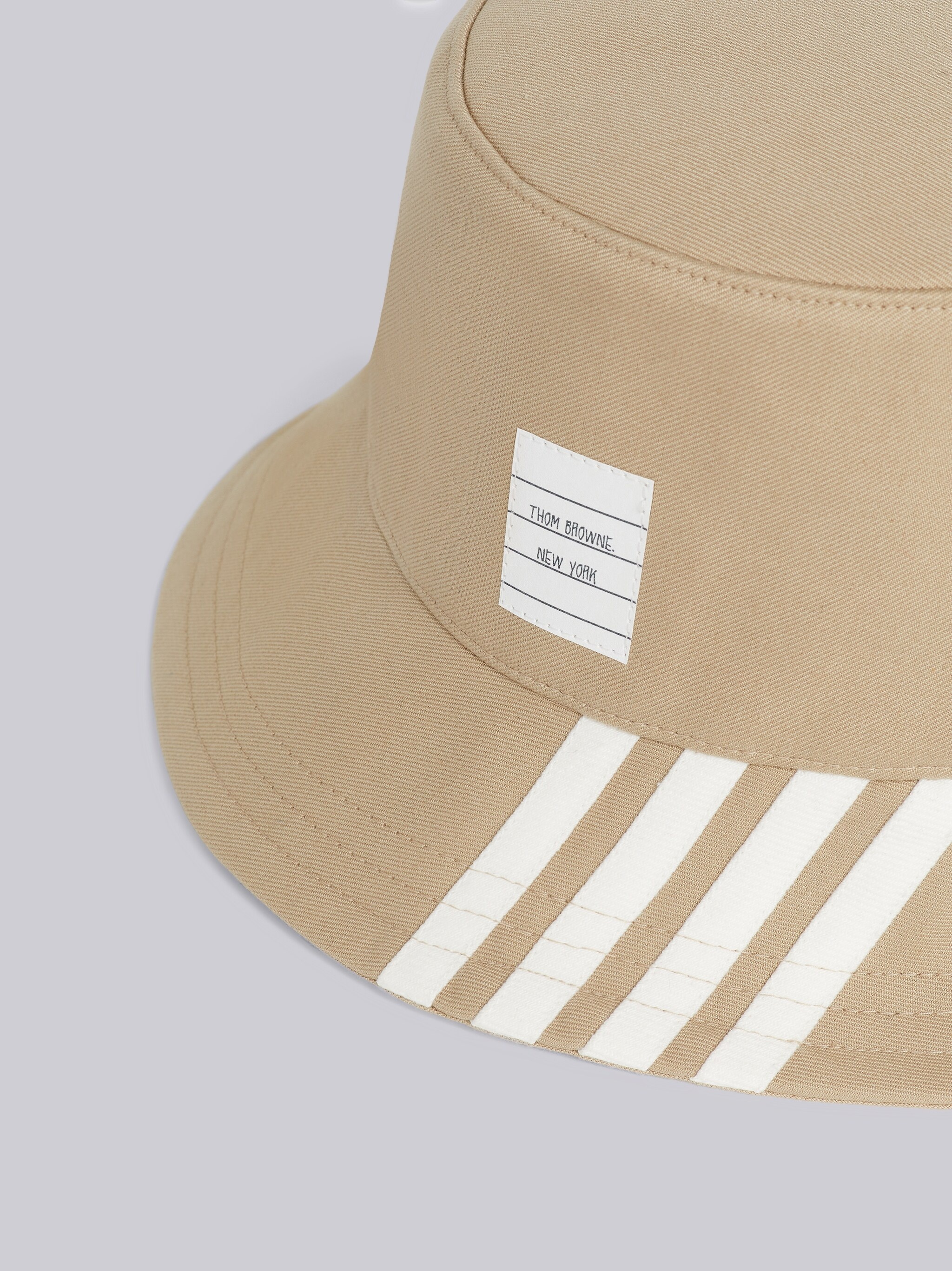 Camel Cotton Suiting Engineered 4-Bar Bucket Hat - 2