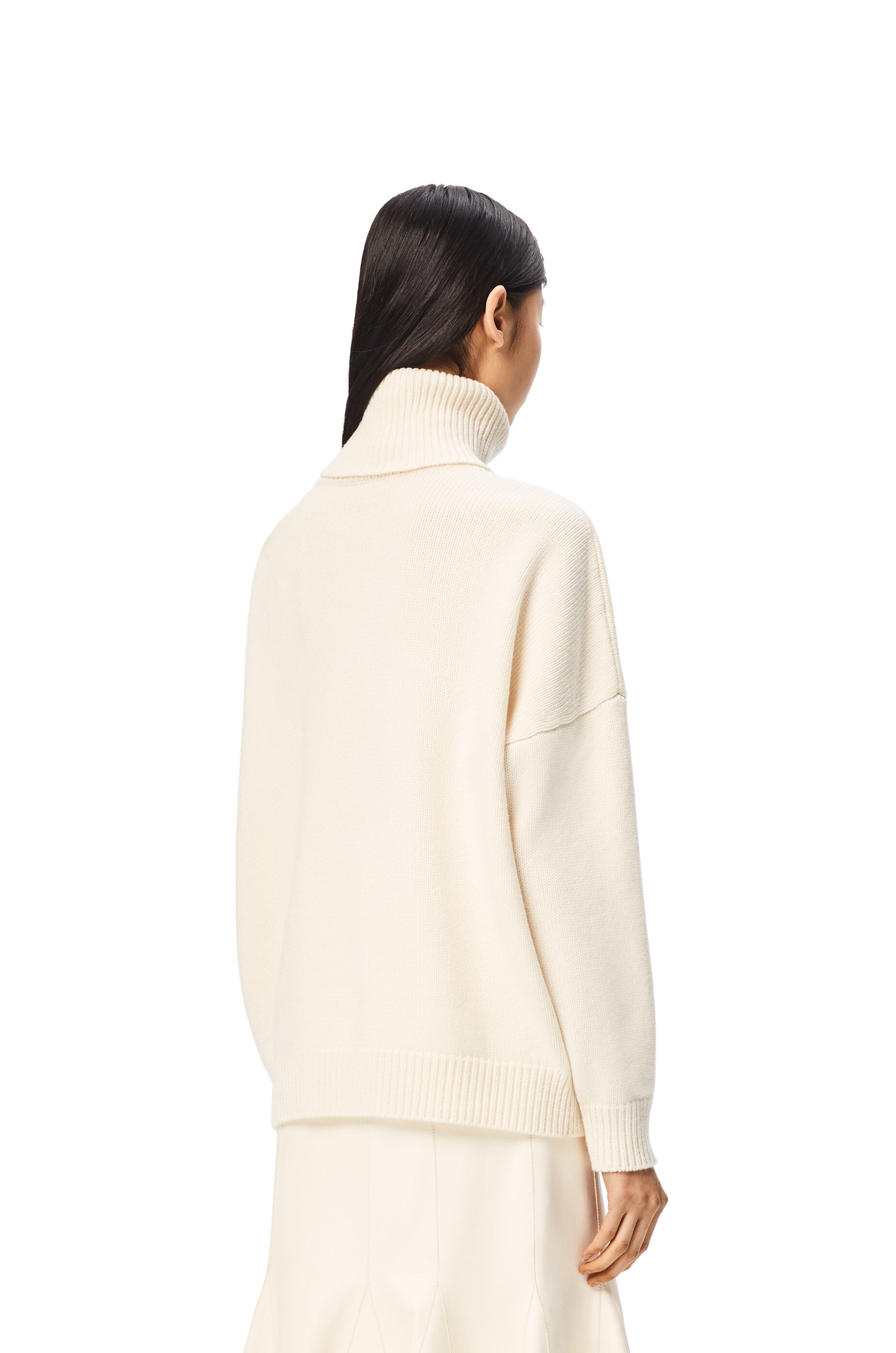 Anagram embroidered turtleneck sweater in cashmere - 4