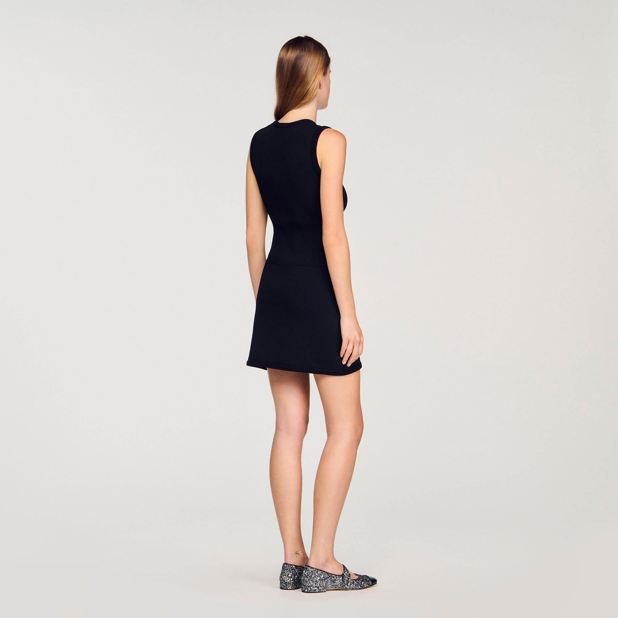 MINI RIBBED KNIT DRESS - 5
