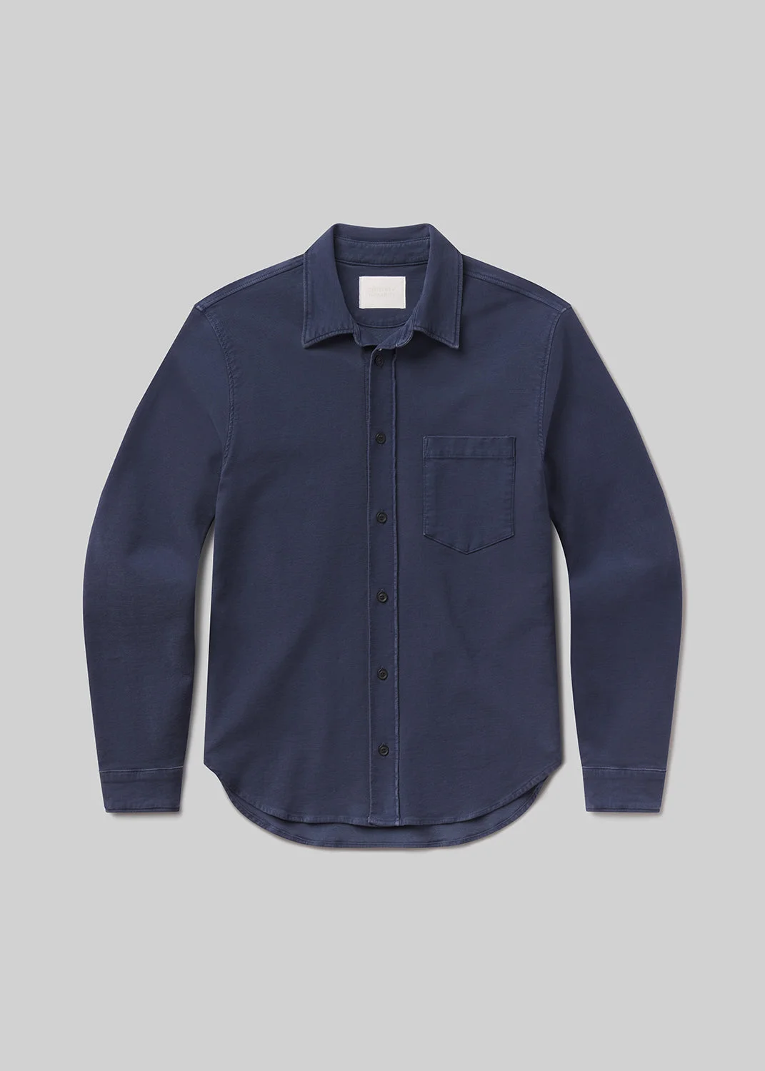 Luca Bucket Dye Shirt French Terry In Indigo - 1