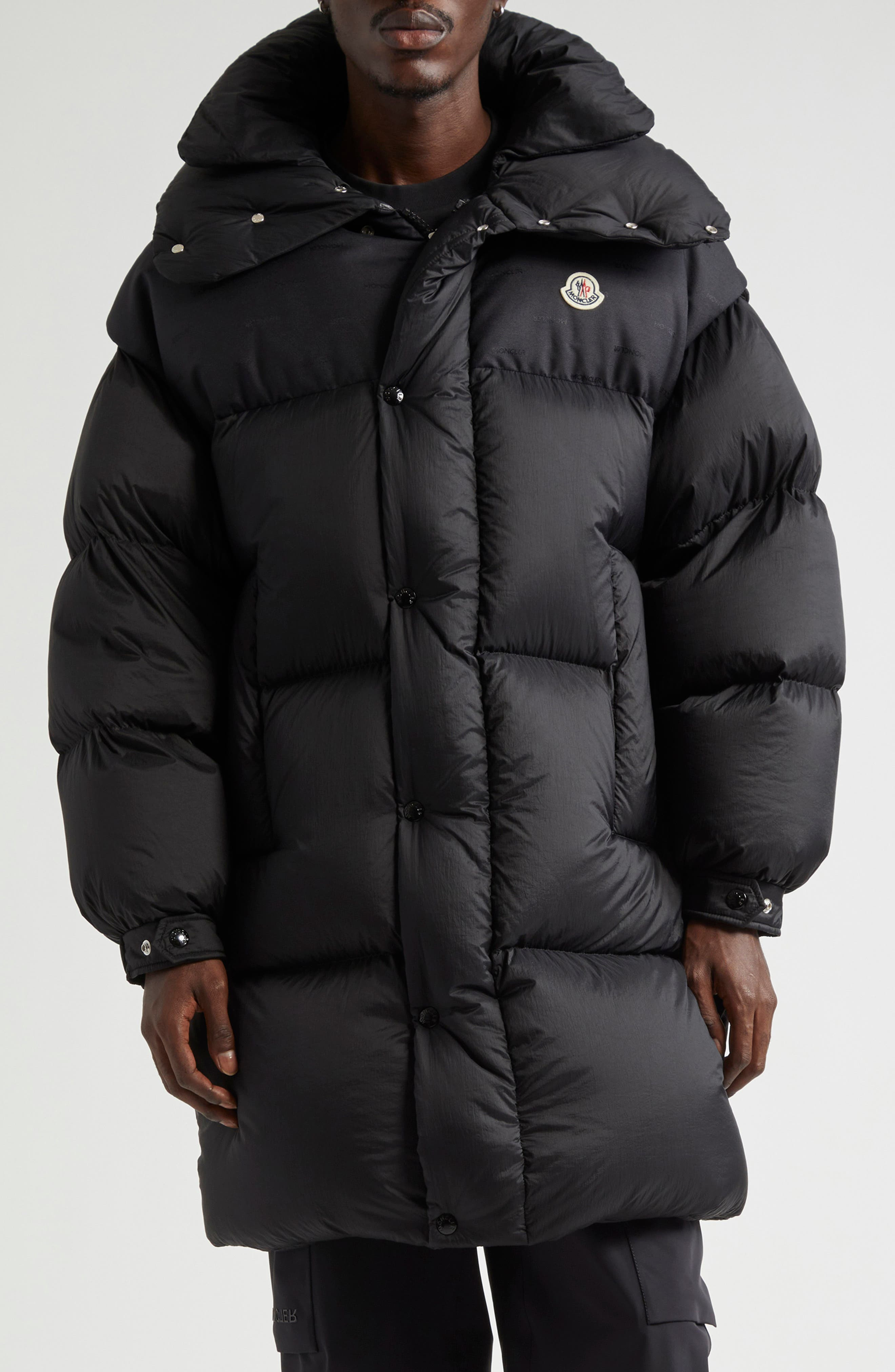Moncler Verone Longline Down Puffer Parka in Black at Nordstrom - 1