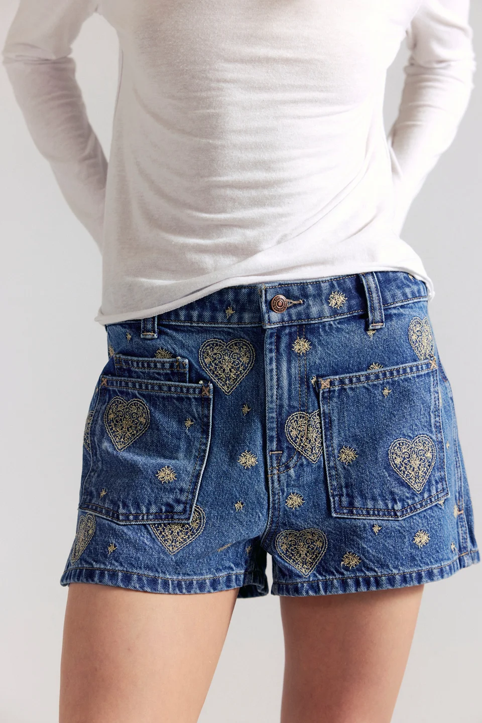 We The Free Bettie Embroidered Sailor Shorts - 1