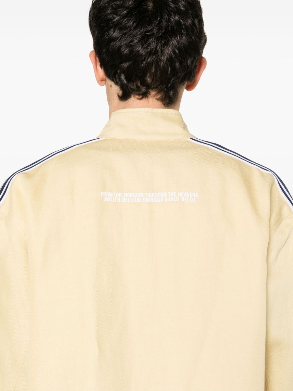stripe-detail embroidered-logo jacket - 5
