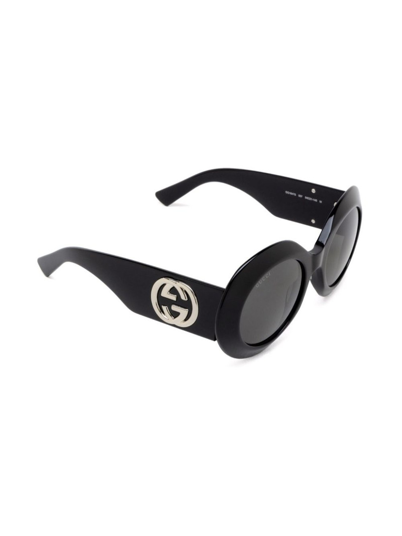 GUCCI Interlocking G oval-frame sunglasses outlook
