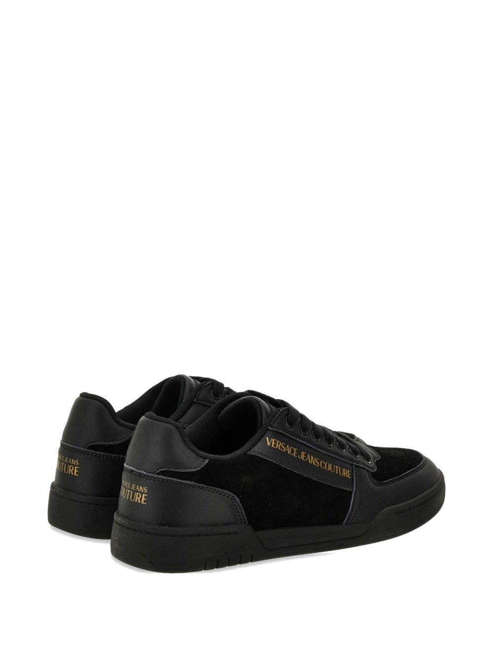 logo leather sneakers - 3