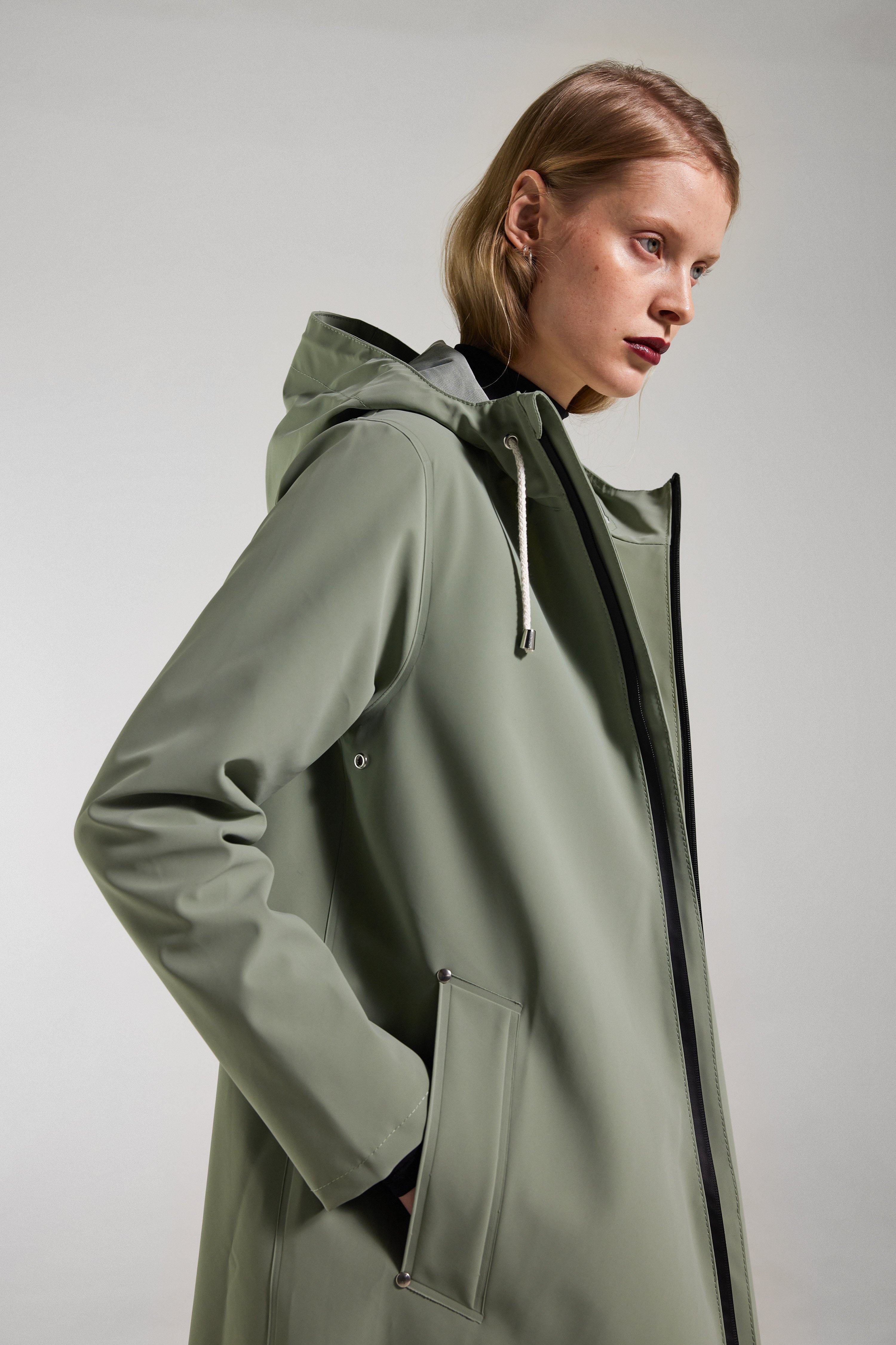 Mosebacke Lightweight Zip Matte Raincoat Comet - 5