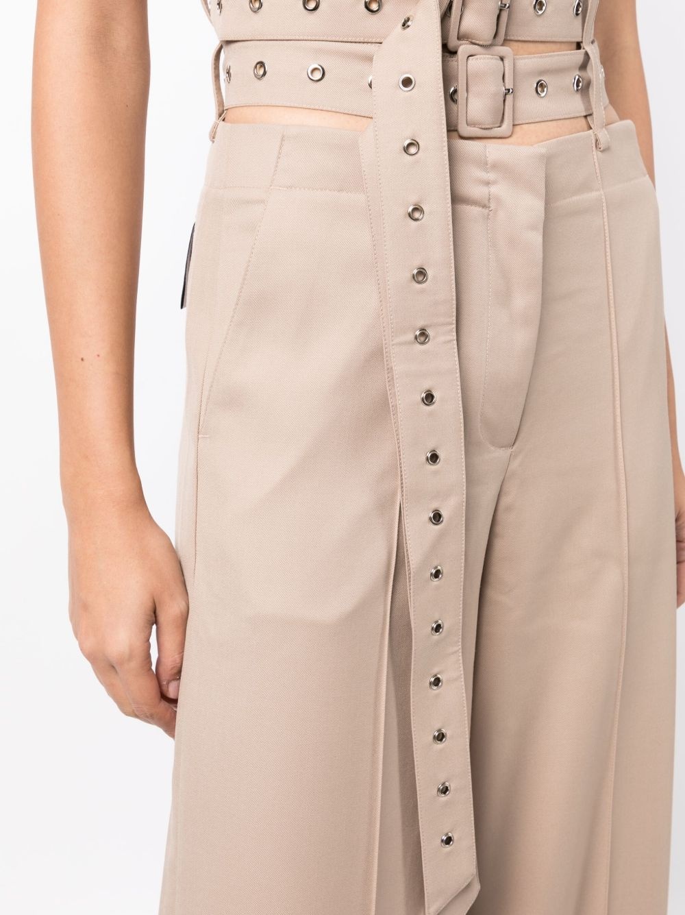 belted wide-leg trousers - 5