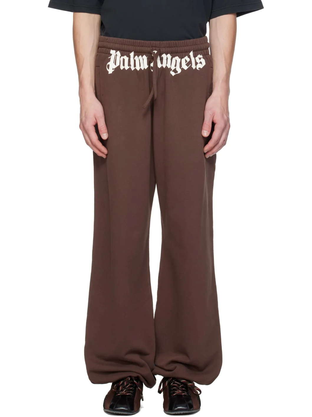 Brown Waist Logo Sweatpants - 1