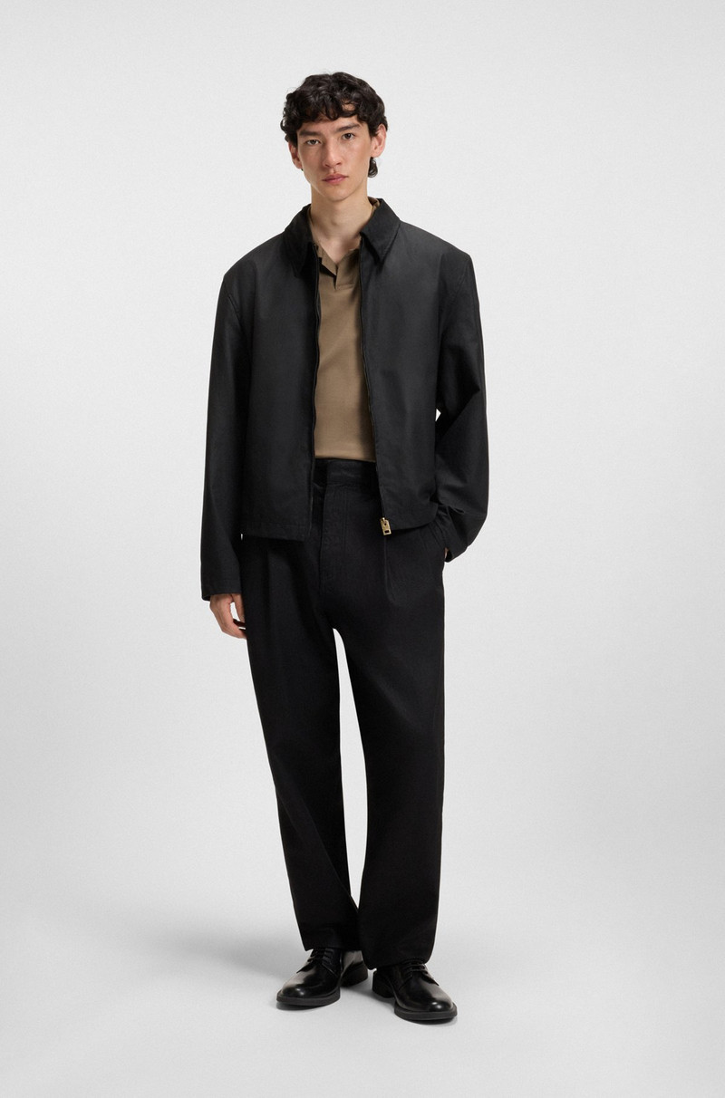 HUGO MERCERIZED SLIM-FIT POLO SHIRT WITH JOHNNY COLLAR outlook