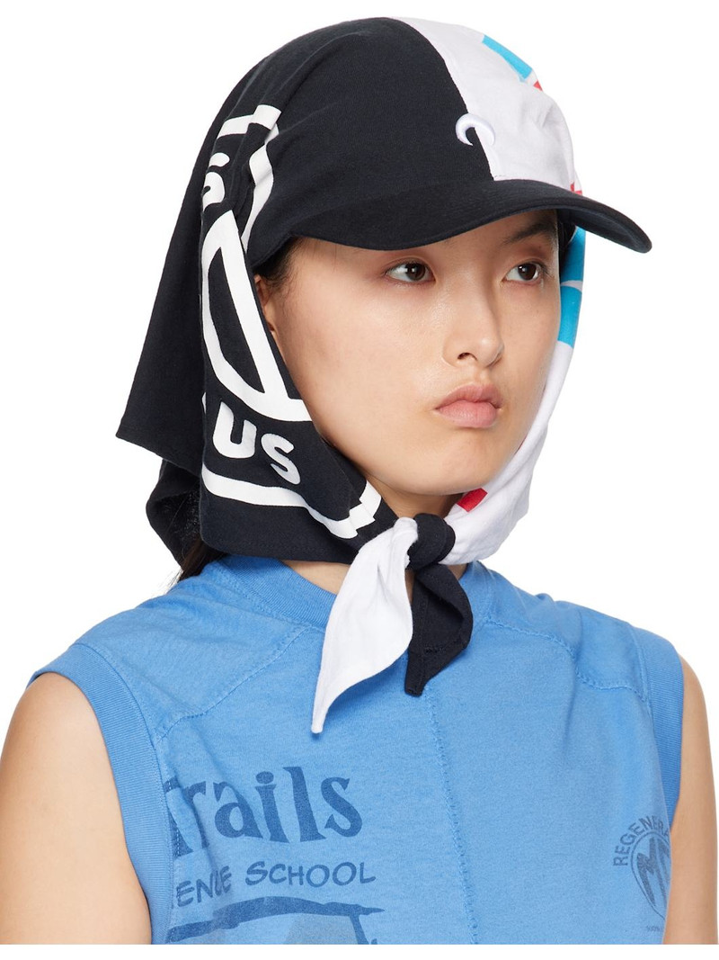 Marine Serre Black & White Regenerated Graphic T-Shirts Veiled Cap outlook