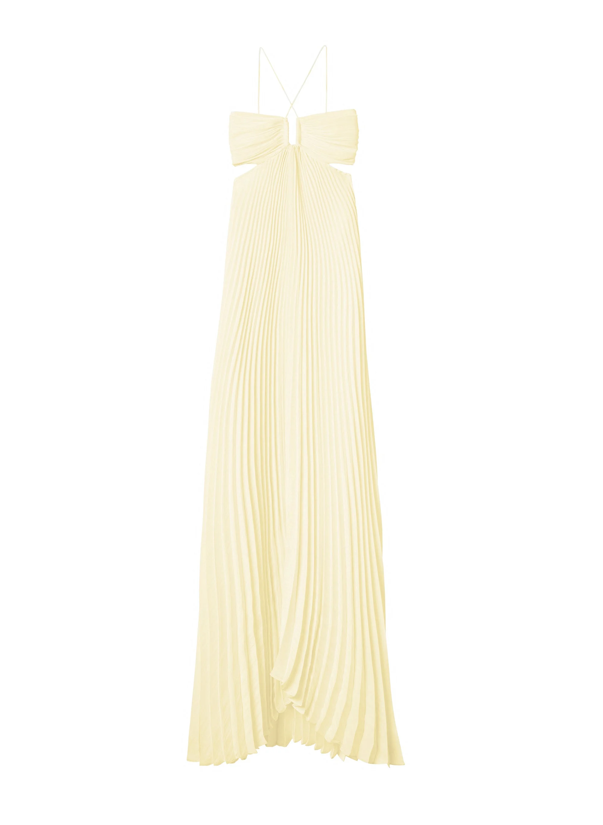 Moira Satin Pleated Maxi Dress - 1