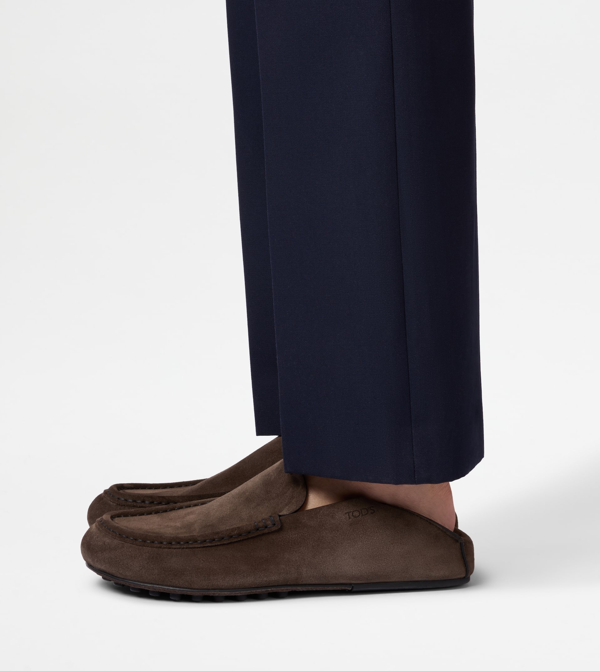 SLIPPER LOAFERS IN SUEDE - BROWN - 9