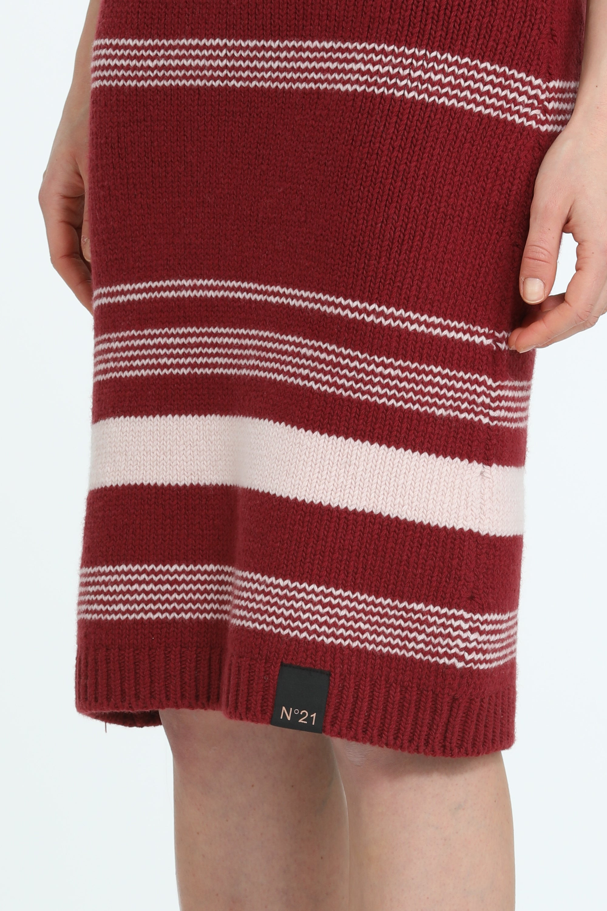 STRIPED KNIT SKIRT - 5