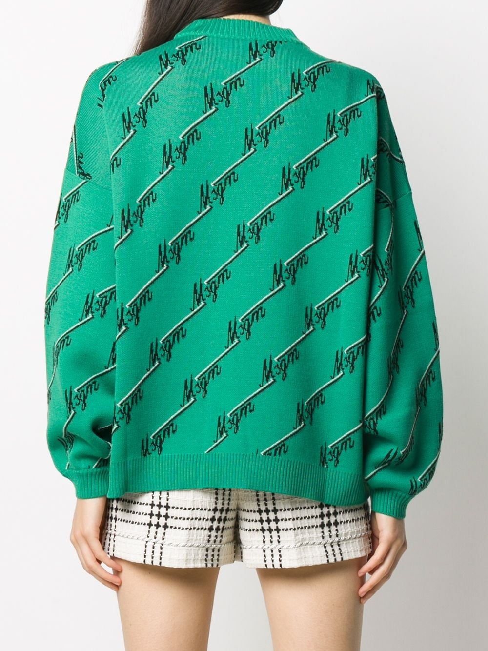 diagonal logo print jumper - 4