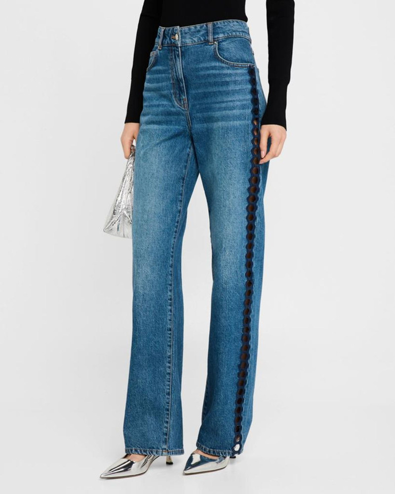 Gotz Cut-Out Straight-Leg Jeans 4