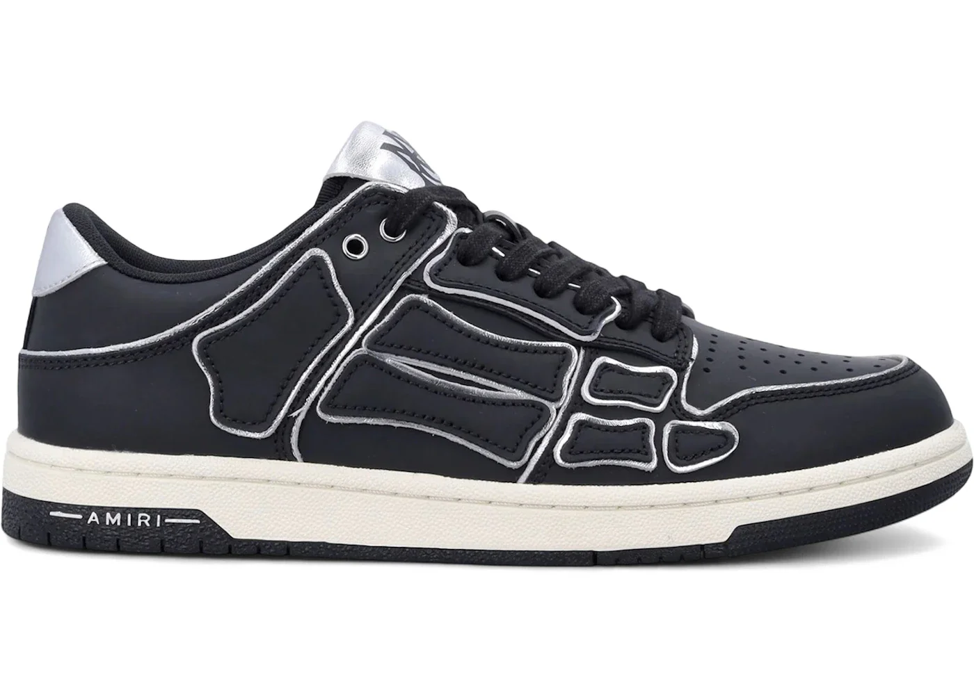 AMIRI Skel Top Low Black Silver - 1