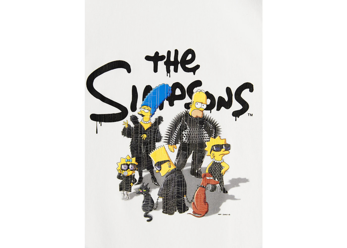 Balenciaga x The Simpsons Womens Small Fit T-Shirt White - 3