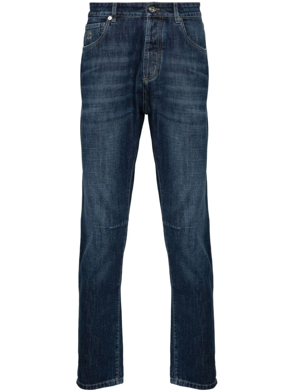 Solomei-embroidered tapered jeans - 1