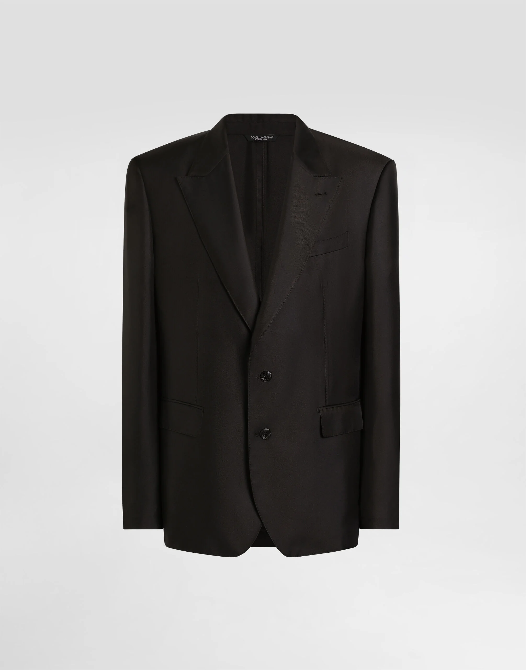 Sicilia light single-breasted silk twill jacket - 1