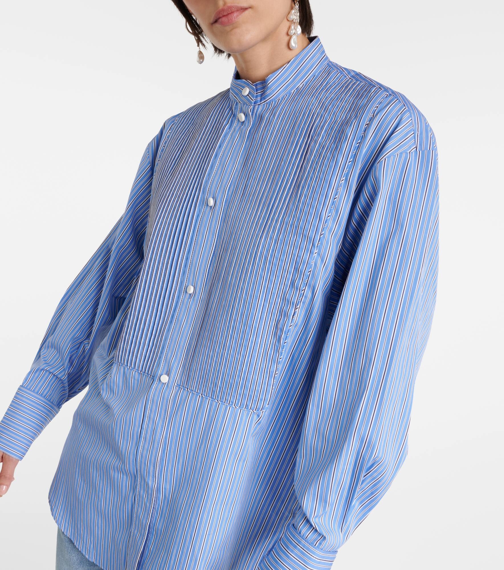 Ruffled cotton shirt - 4