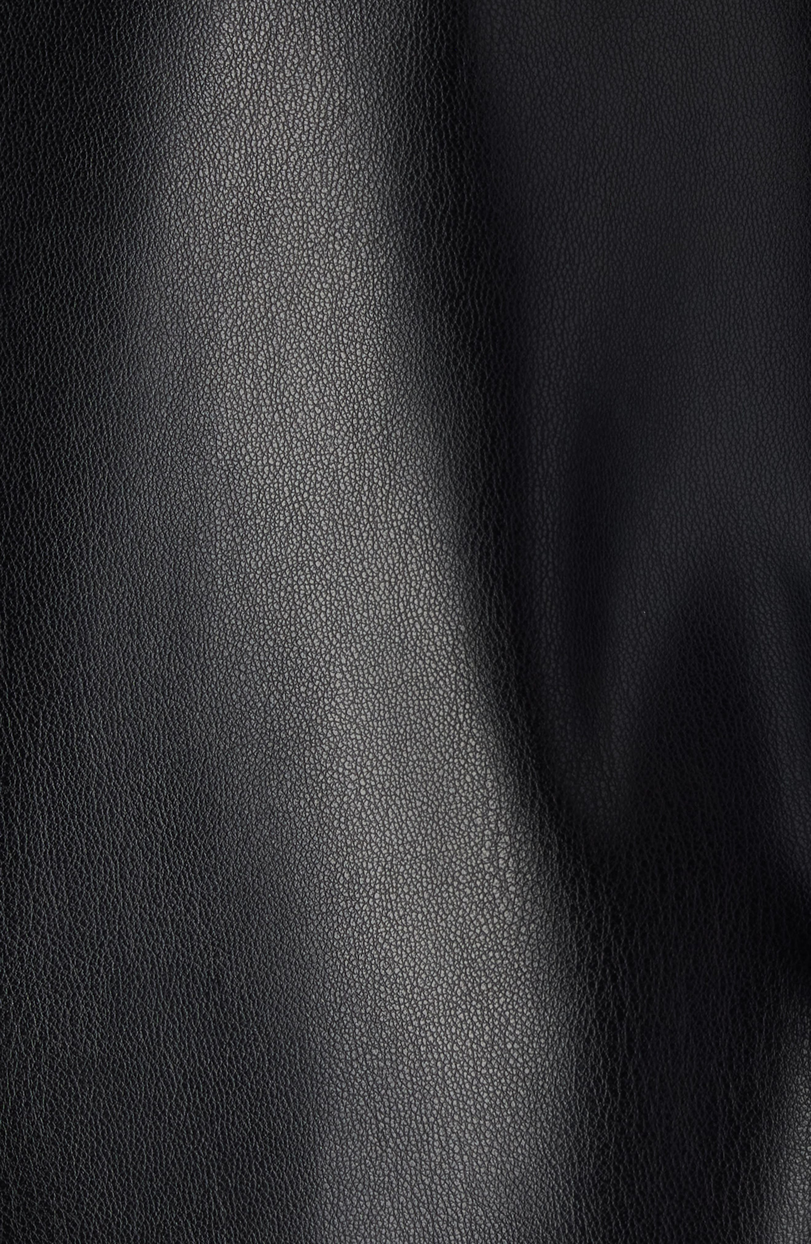 Acne Studios Offy Faux Leather Hooded Bomber Jacket in Black at Nordstrom - 6