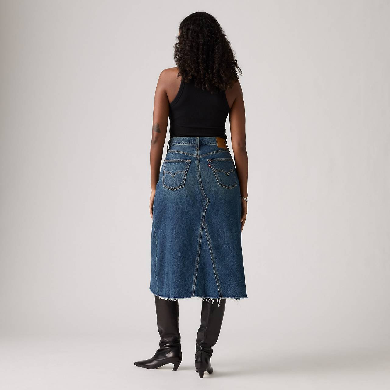 HIGH-RISE A-LINE DECON SKIRT - 5