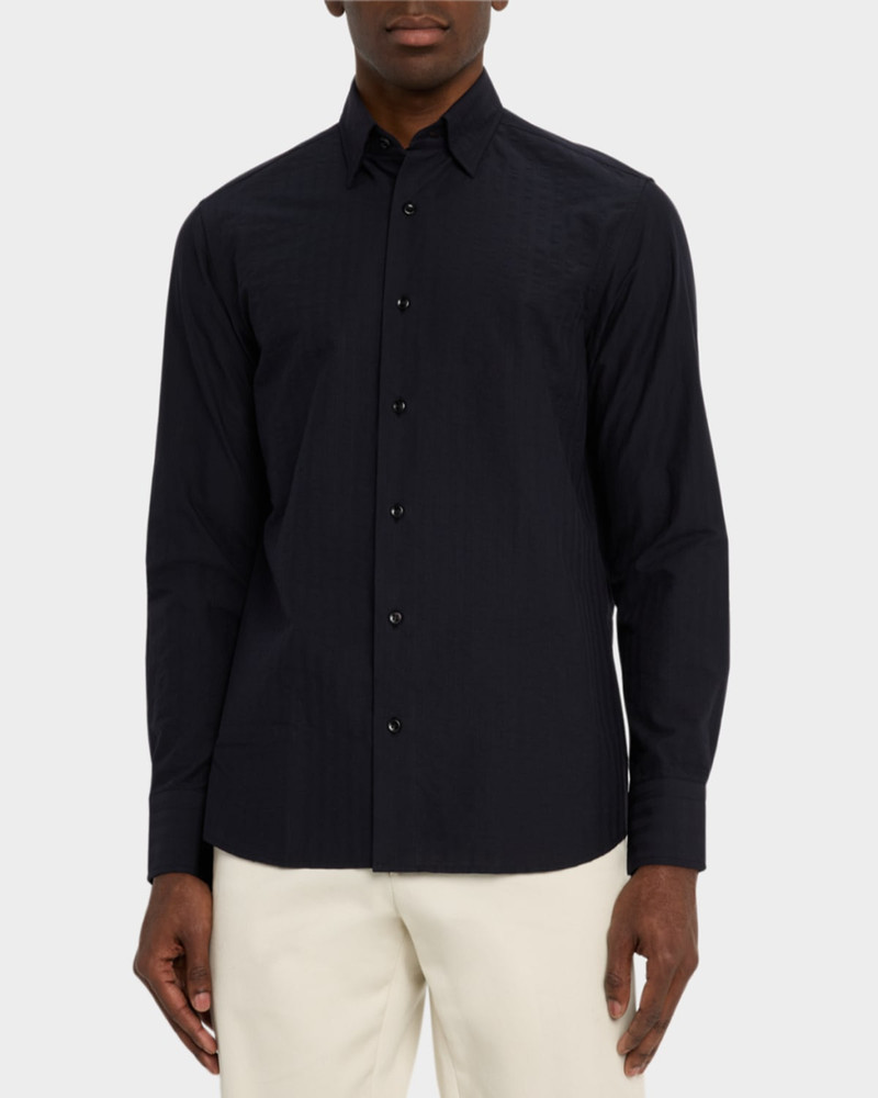 Men's Cotton Tonal Stripe Sport Shirt 4