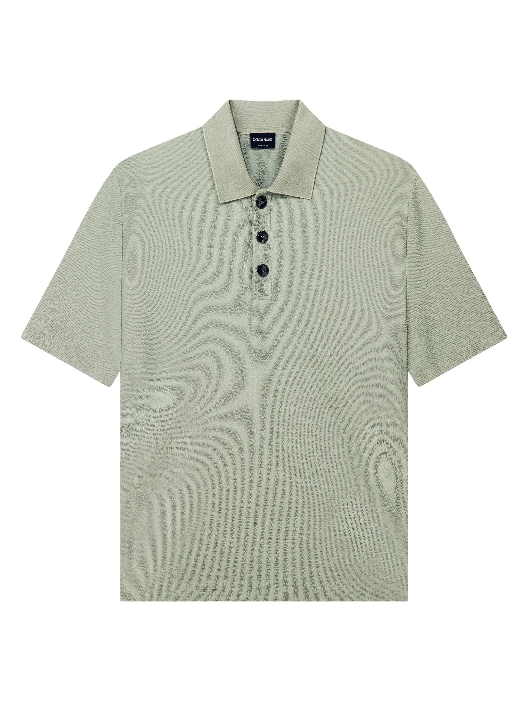 Men's Seersucker Polo Shirt - Jade - 1