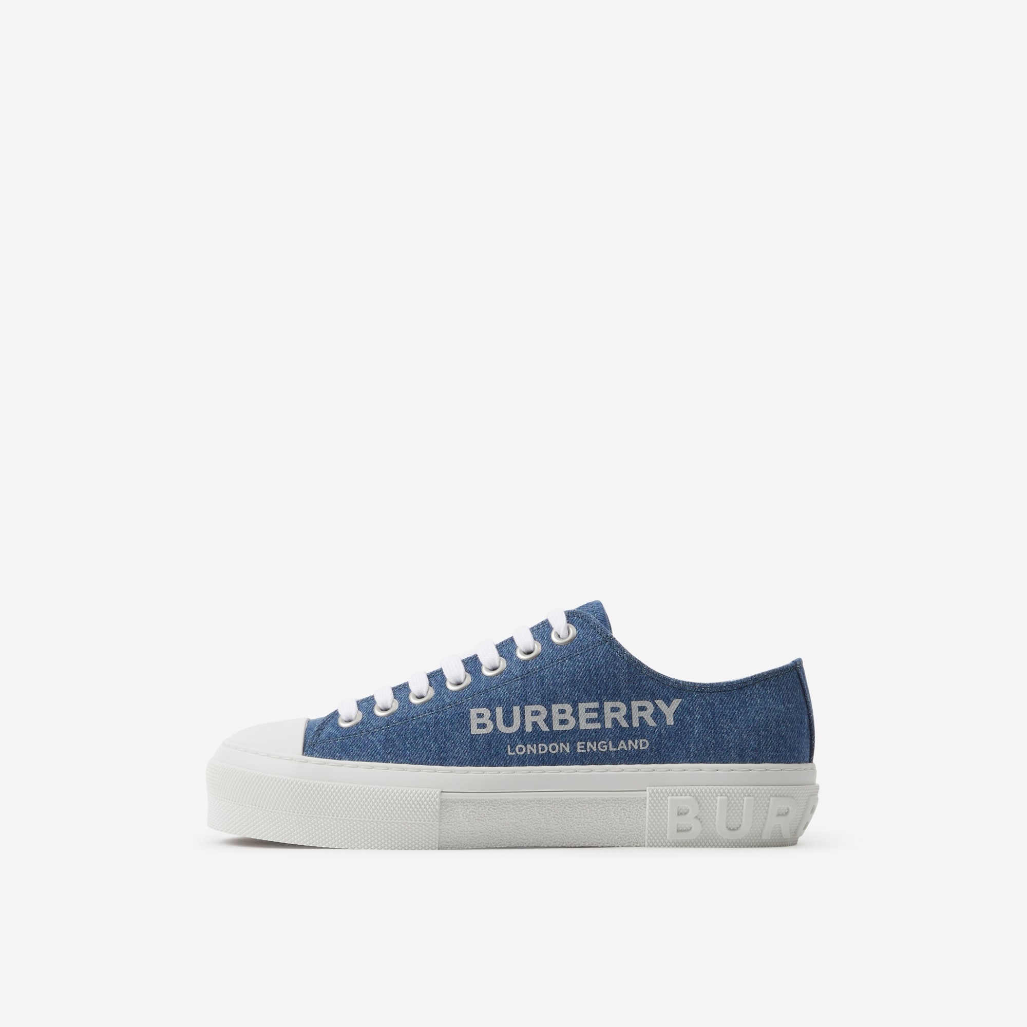 Logo Print Denim Sneakers - 5