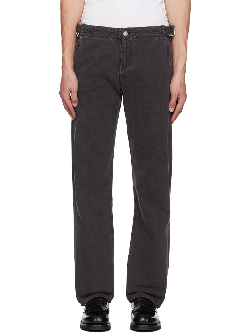 Black Trucker Trousers - 1