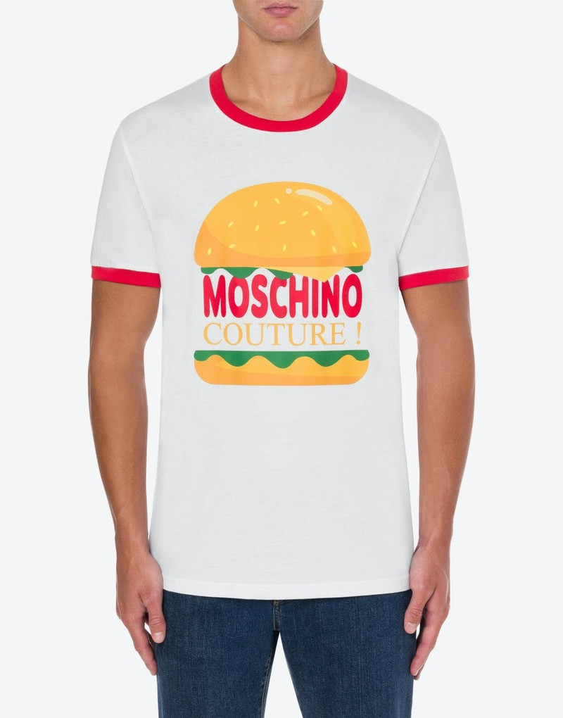 Moschino HAMBURGER ORGANIC JERSEY T-SHIRT outlook