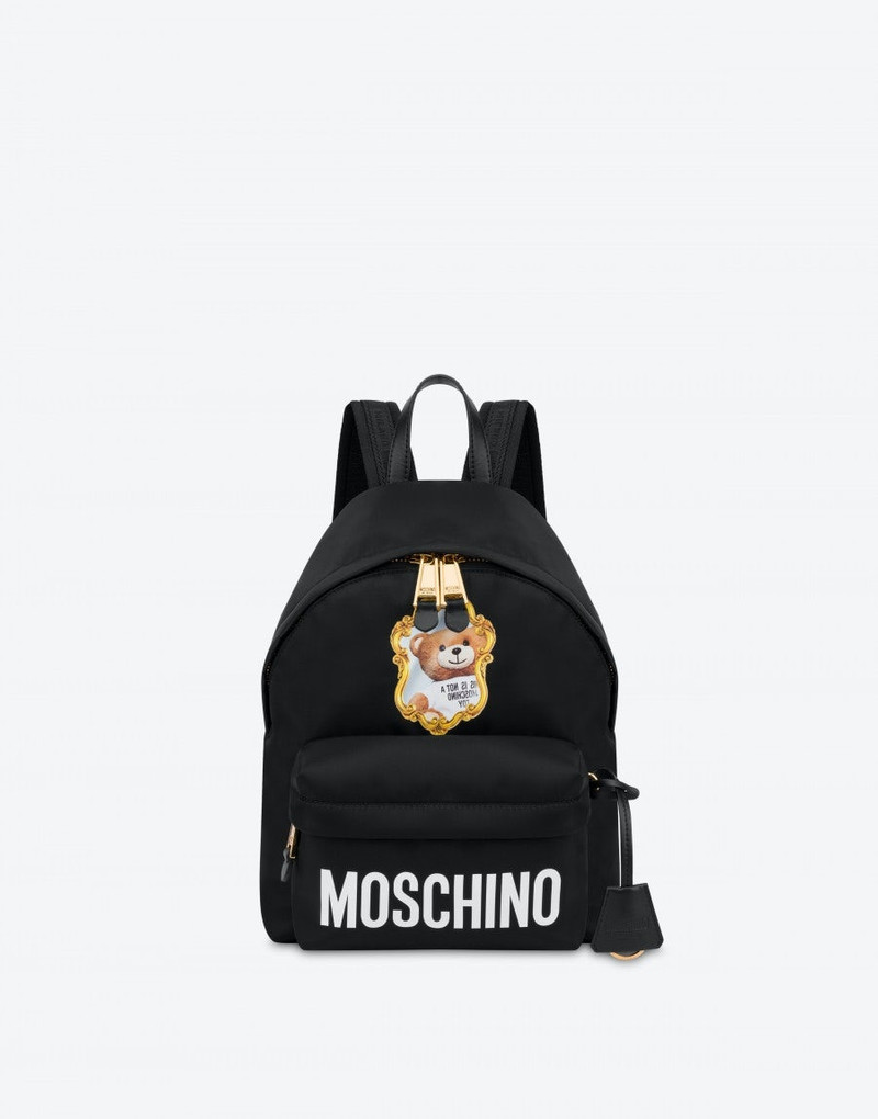 NYLON MIRROR TEDDY BEAR BACKPACK 1