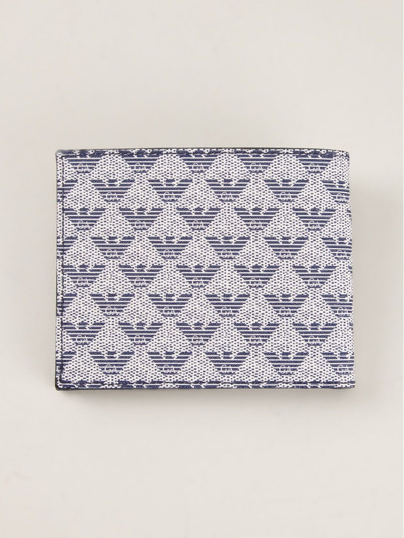 EMPORIO ARMANI monogram print wallet outlook