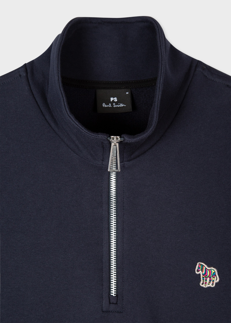 Paul Smith Zebra Logo Zip-Neck Sweatshirt outlook